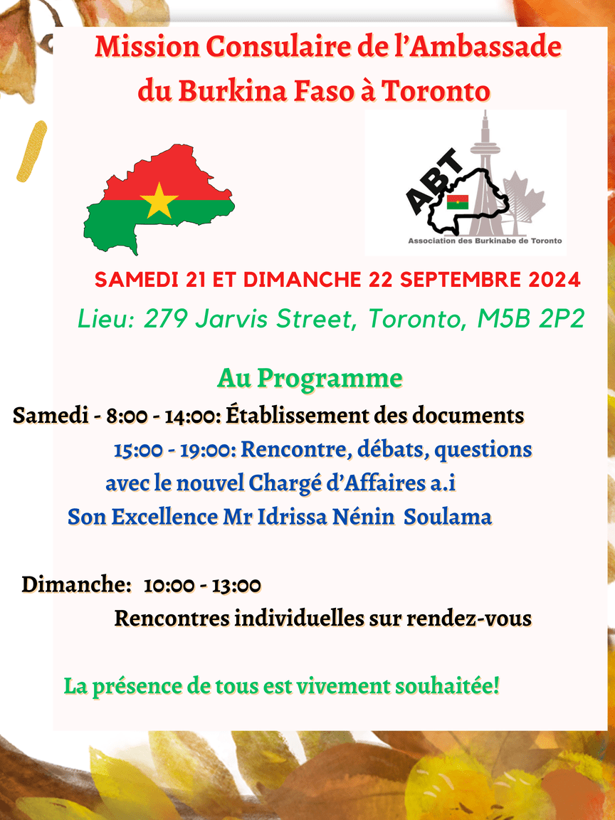 Mission Consulaire à Toronto--